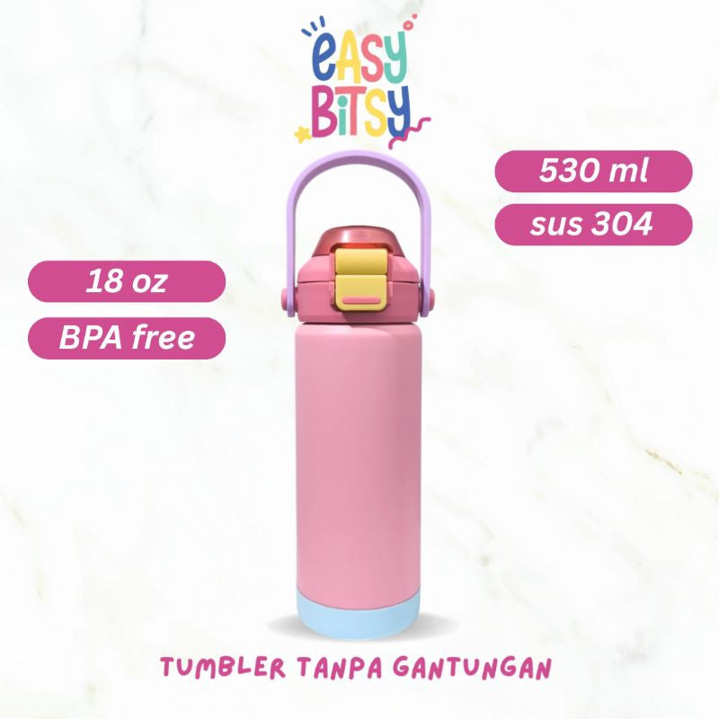 Easy Bitsy - Lego Tumbler Straw Colorful Tahan Panas dan Dingin 350-530ML/12-18OZ - Stainless Steel Bottle with Flip Lid Nobrand