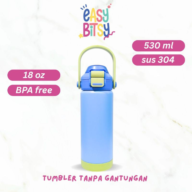 Easy Bitsy - Lego Tumbler Straw Colorful Tahan Panas dan Dingin 350-530ML/12-18OZ - Stainless Steel Bottle with Flip Lid Nobrand