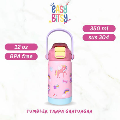 Easy Bitsy - Lego Tumbler Straw Colorful Tahan Panas dan Dingin 350-530ML/12-18OZ - Stainless Steel Bottle with Flip Lid Nobrand
