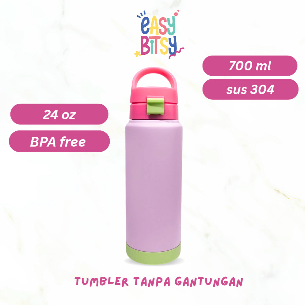 Easy Bitsy - Lego Tumbler Straw Colorful Tahan Panas dan Dingin 350-530ML/12-18OZ - Stainless Steel Bottle with Flip Lid Nobrand