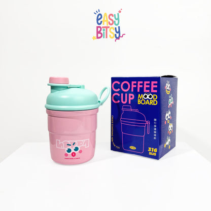 Easy Bitsy Tumbler Botol Kopi Teh Stainless Steel Lucu 400 ML/Campaign Inerless Steel - Coffe Cup Tidak ada merek