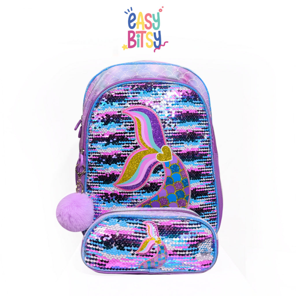 Easy Bitsy Tas Ransel Backpack 2in1 Anak Perempuan SD Mermaid, Ekor Mermaid, Unicorn - Eva Tidak ada merek