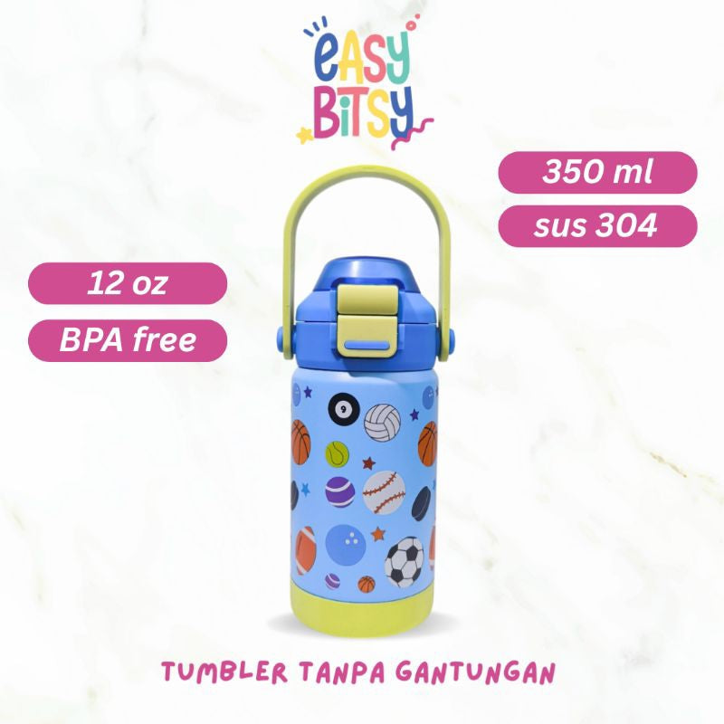 Easy Bitsy - Lego Tumbler Straw Colorful Tahan Panas dan Dingin 350-530ML/12-18OZ - Stainless Steel Bottle with Flip Lid Nobrand