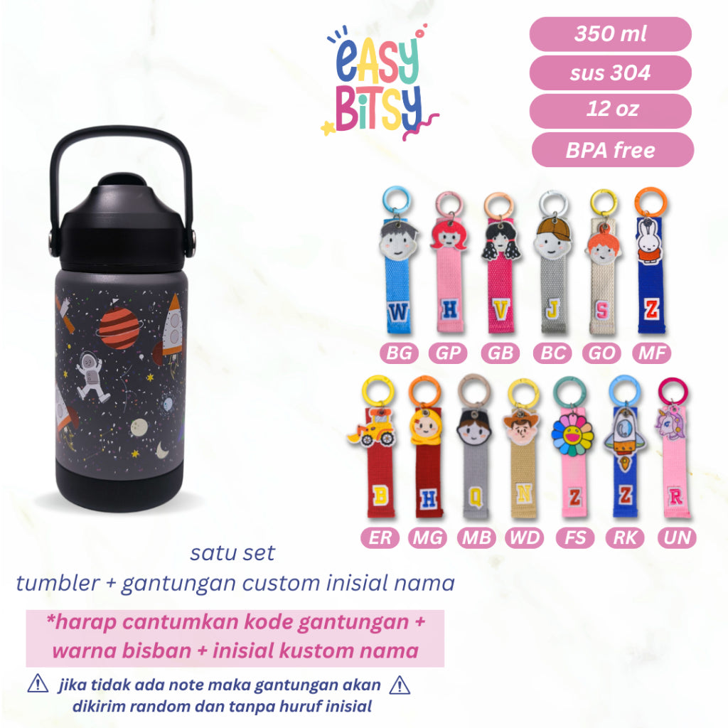 Easy Bitsy - Lego Tumbler Straw Colorful Tahan Panas dan Dingin 350-530ML/12-18OZ - Stainless Steel Bottle with Flip Lid Nobrand