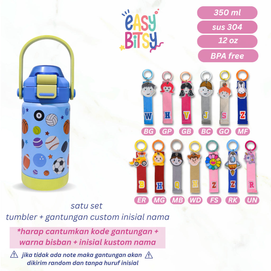 Easy Bitsy - Lego Tumbler Straw Colorful Tahan Panas dan Dingin 350-530ML/12-18OZ - Stainless Steel Bottle with Flip Lid Nobrand