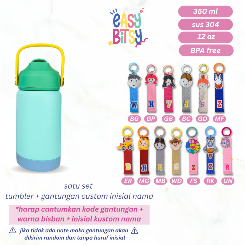 Easy Bitsy - Lego Tumbler Straw Colorful Tahan Panas dan Dingin 350-530ML/12-18OZ - Stainless Steel Bottle with Flip Lid Nobrand