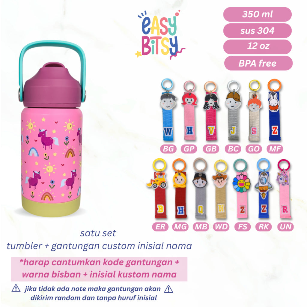 Easy Bitsy - Lego Tumbler Straw Colorful Tahan Panas dan Dingin 350-530ML/12-18OZ - Stainless Steel Bottle with Flip Lid Nobrand