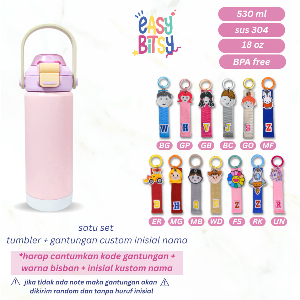 Easy Bitsy - Lego Tumbler Straw Colorful Tahan Panas dan Dingin 350-530ML/12-18OZ - Stainless Steel Bottle with Flip Lid Nobrand