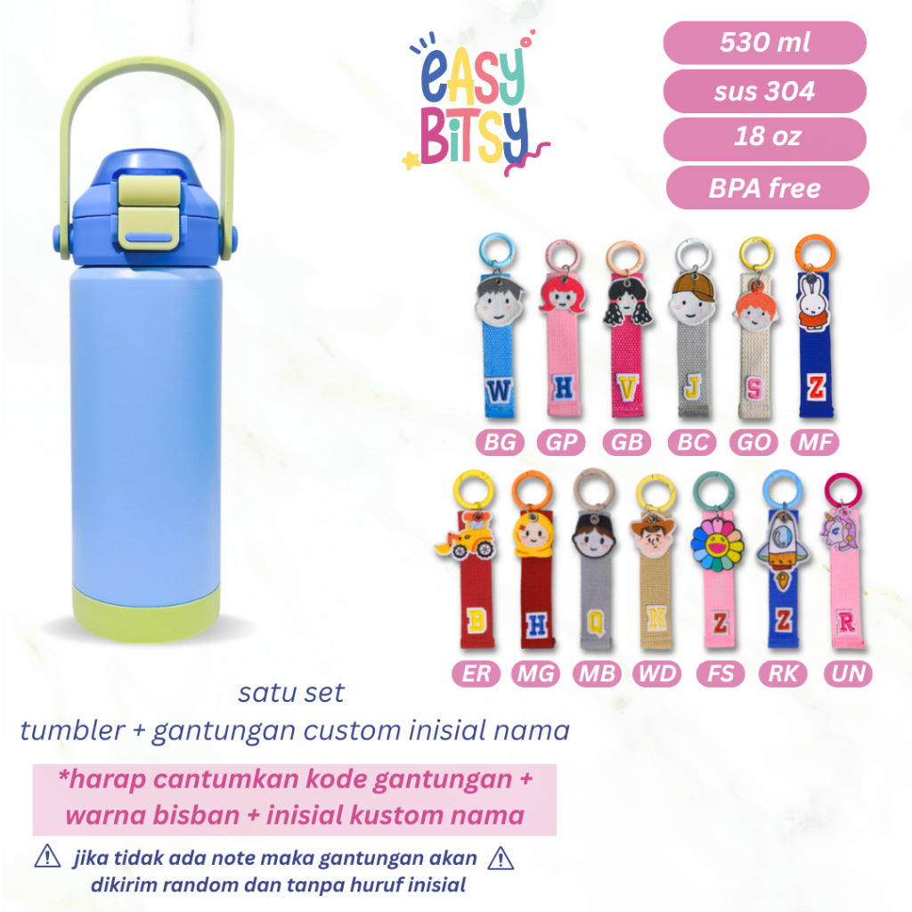 Easy Bitsy - Lego Tumbler Straw Colorful Tahan Panas dan Dingin 350-530ML/12-18OZ - Stainless Steel Bottle with Flip Lid Nobrand
