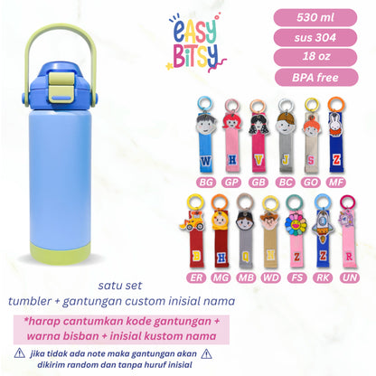 Easy Bitsy - Lego Tumbler Straw Colorful Tahan Panas dan Dingin 350-530ML/12-18OZ - Stainless Steel Bottle with Flip Lid Nobrand