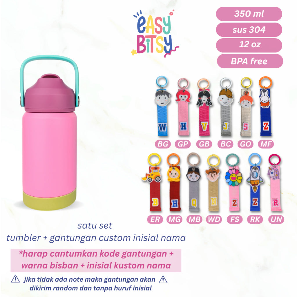 Easy Bitsy - Lego Tumbler Straw Colorful Tahan Panas dan Dingin 350-530ML/12-18OZ - Stainless Steel Bottle with Flip Lid Nobrand