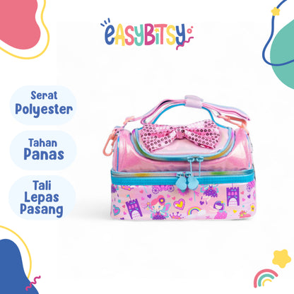 Easy Bitsy - Tas Bekal Lunch Bag Box Mermaid Unicorn Tempat Makan Anak Perempuan TK SD - Petter Tidak ada merek