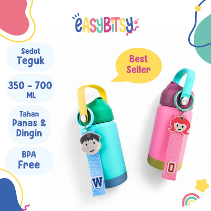 Easy Bitsy - Lego Tumbler Straw Colorful Tahan Panas dan Dingin 350-530ML/12-18OZ - Stainless Steel Bottle with Flip Lid Nobrand
