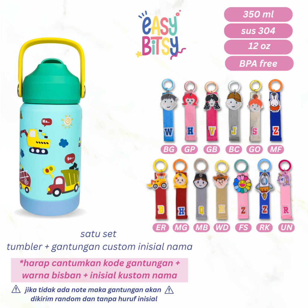 Easy Bitsy - Lego Tumbler Straw Colorful Tahan Panas dan Dingin 350-530ML/12-18OZ - Stainless Steel Bottle with Flip Lid Nobrand