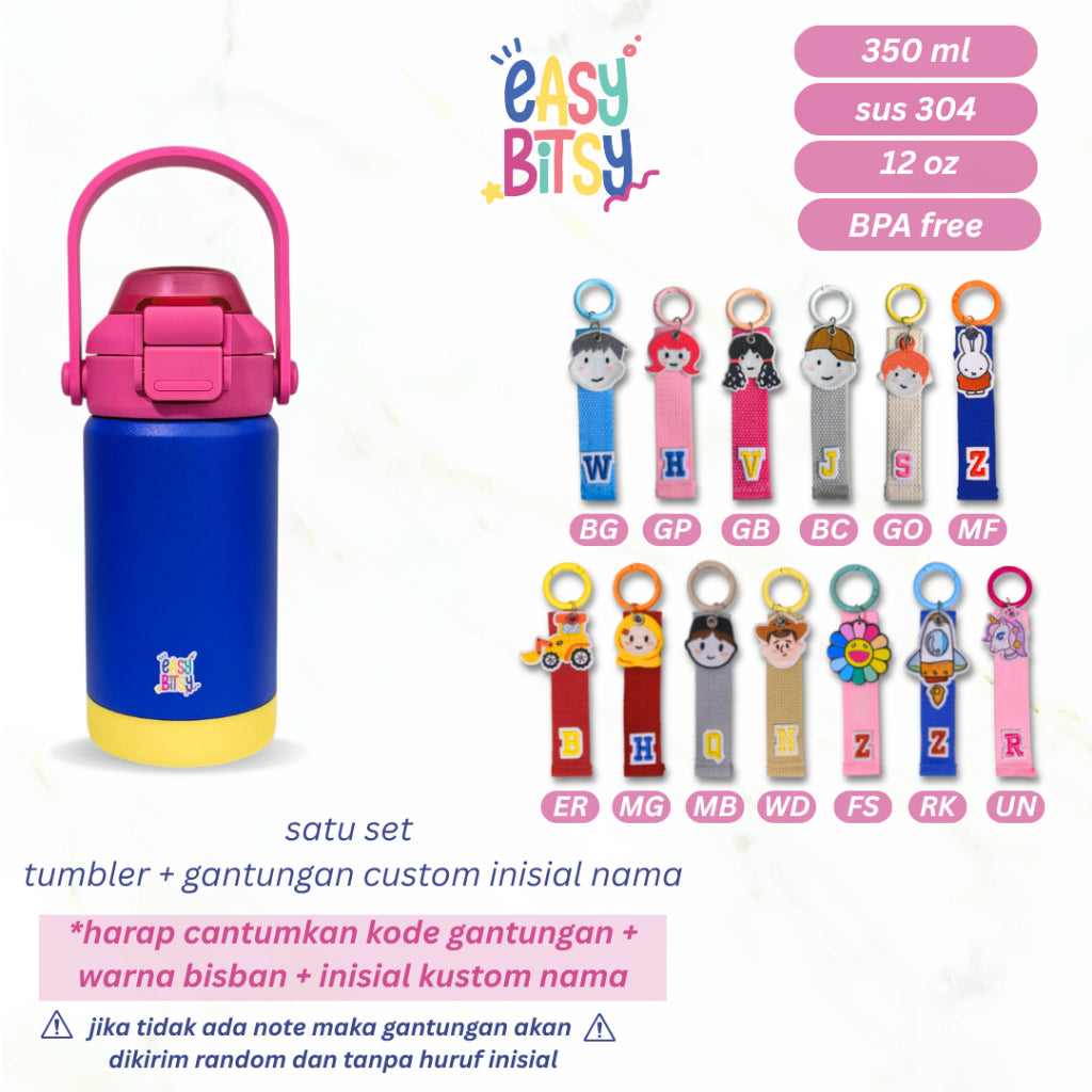 Easy Bitsy - Lego Tumbler Straw Colorful Tahan Panas dan Dingin 350-530ML/12-18OZ - Stainless Steel Bottle with Flip Lid Nobrand