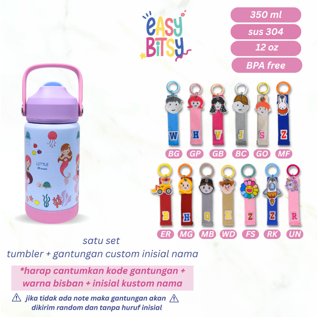 Easy Bitsy - Lego Tumbler Straw Colorful Tahan Panas dan Dingin 350-530ML/12-18OZ - Stainless Steel Bottle with Flip Lid Nobrand