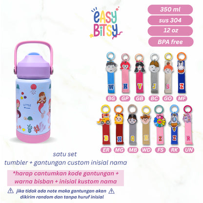 Easy Bitsy - Lego Tumbler Straw Colorful Tahan Panas dan Dingin 350-530ML/12-18OZ - Stainless Steel Bottle with Flip Lid Nobrand