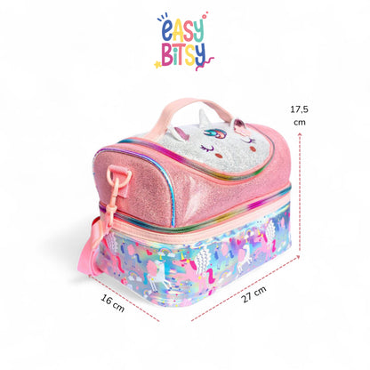 Easy Bitsy - Tas Bekal Lunch Bag Box Mermaid Unicorn Tempat Makan Anak Perempuan TK SD - Petter Tidak ada merek