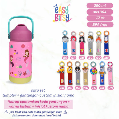 Easy Bitsy - Lego Tumbler Straw Colorful Tahan Panas dan Dingin 350-530ML/12-18OZ - Stainless Steel Bottle with Flip Lid Nobrand