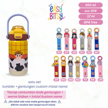 Easy Bitsy - Lego Tumbler Straw Colorful Tahan Panas dan Dingin 350-530ML/12-18OZ - Stainless Steel Bottle with Flip Lid Nobrand