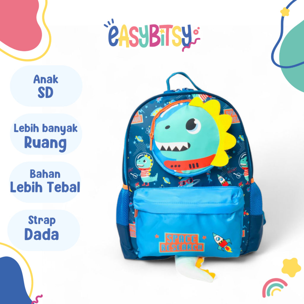 Easy Bitsy - Tas Ransel Backpack Sekolah Dino Soccer Astronot Anak Laki-Laki SD – Ursula Tidak ada merek