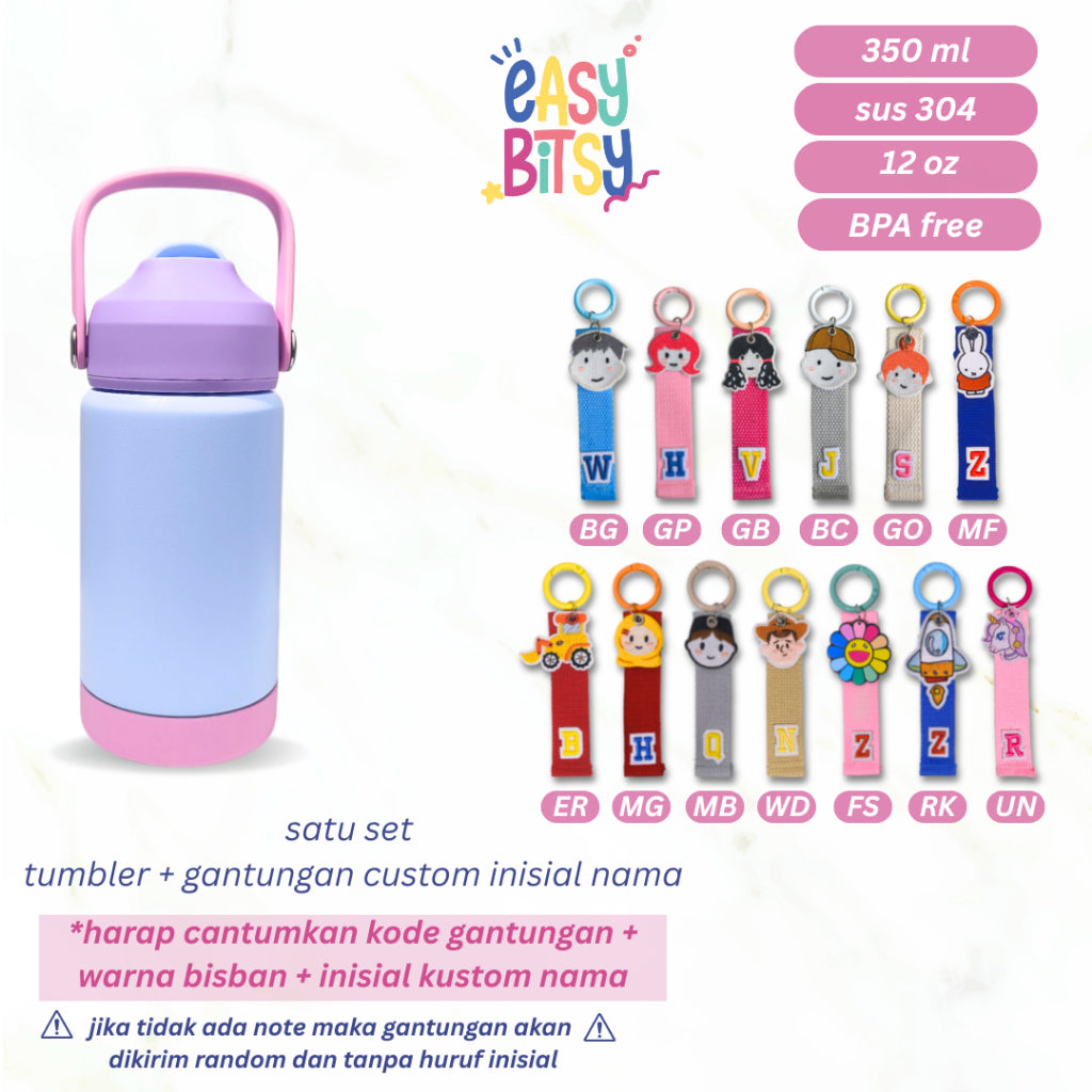 Easy Bitsy - Lego Tumbler Straw Colorful Tahan Panas dan Dingin 350-530ML/12-18OZ - Stainless Steel Bottle with Flip Lid Nobrand
