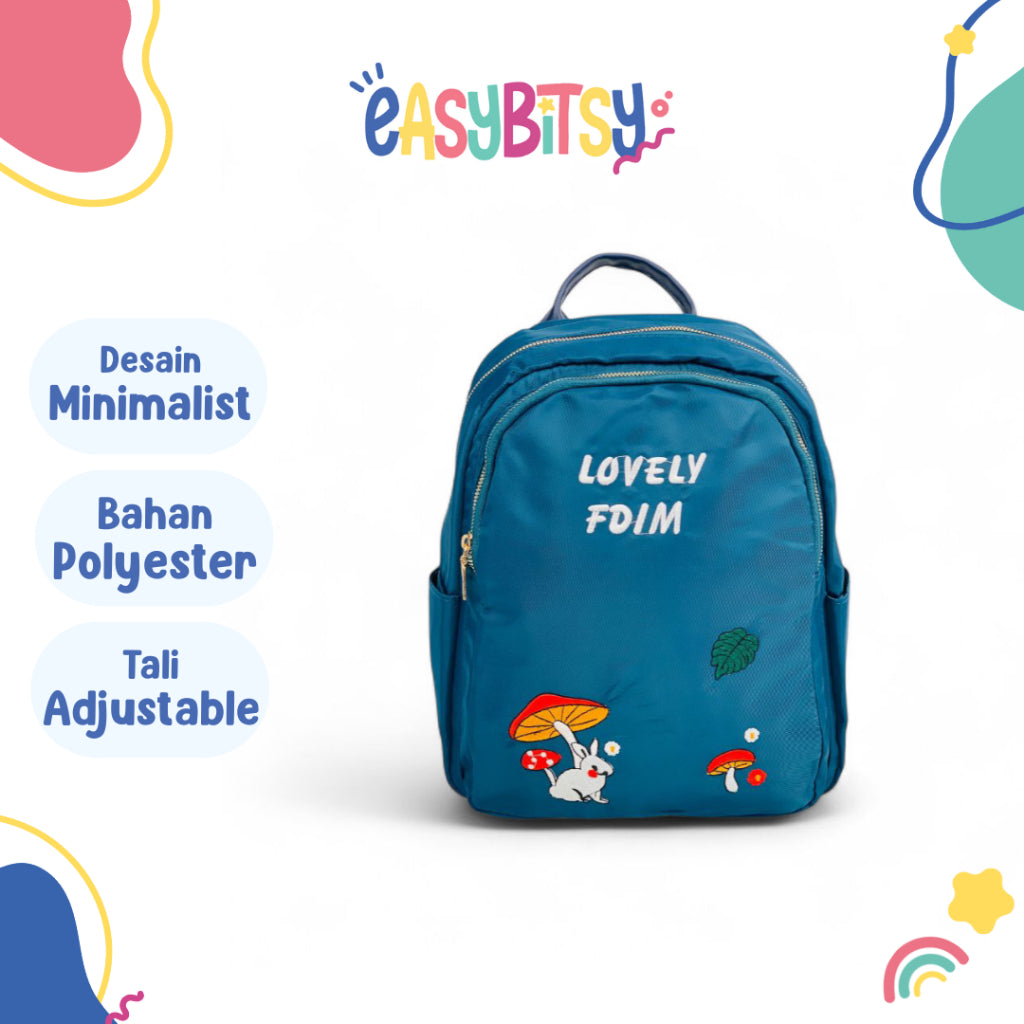 Easybitsy Tas Ransel Wanita Backpack 2 Resleting - FDIM Tidak ada merek
