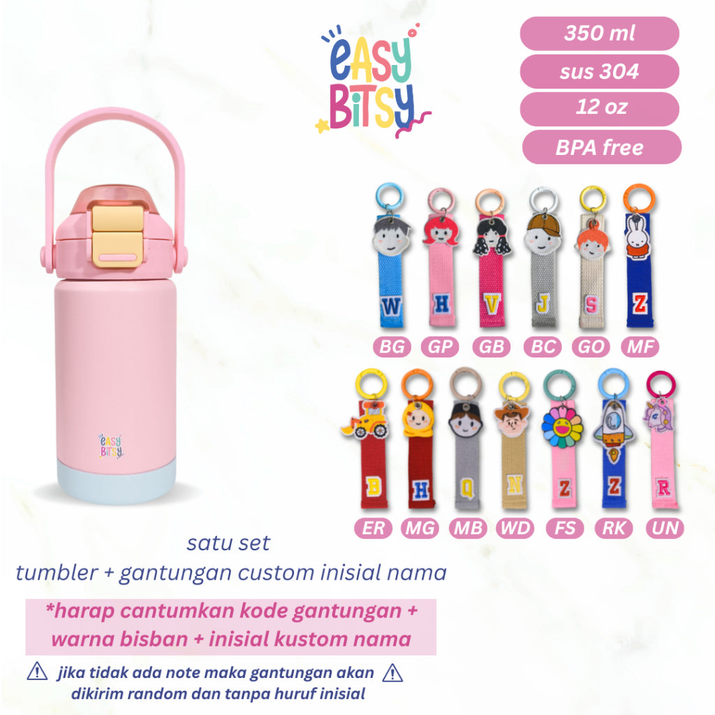 Easy Bitsy - Lego Tumbler Straw Colorful Tahan Panas dan Dingin 350-530ML/12-18OZ - Stainless Steel Bottle with Flip Lid Nobrand