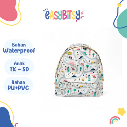 Easy Bitsy - Tas Ransel Anak Waterproof Perempuan  Laki-laki Tas Sekolah TK SD - Masha Tidak ada merek