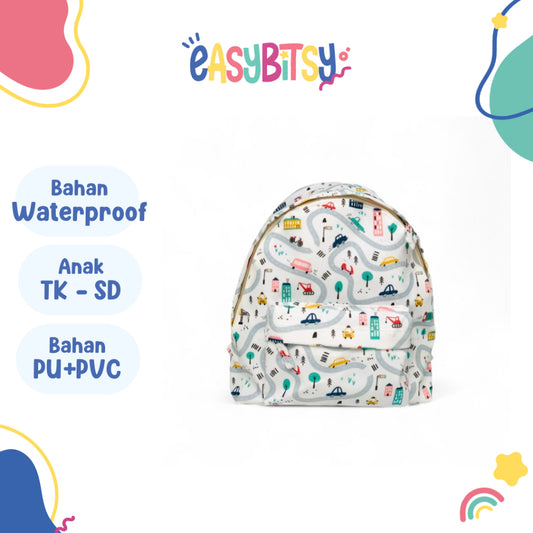 Easy Bitsy - Tas Ransel Anak Waterproof Perempuan  Laki-laki Tas Sekolah TK SD - Masha Tidak ada merek