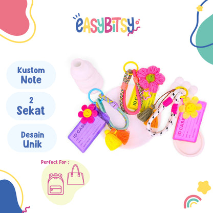 Easy Bitsy - Keychain Lanyard Korea Name Tag ID - Louis Card Bag Tidak ada merek