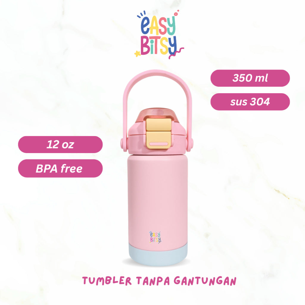 Easy Bitsy - Lego Tumbler Straw Colorful Tahan Panas dan Dingin 350-530ML/12-18OZ - Stainless Steel Bottle with Flip Lid Nobrand