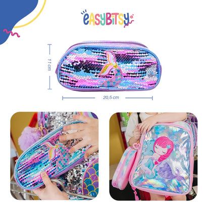 Easy Bitsy Tas Ransel Backpack 2in1 Anak Perempuan SD Mermaid, Ekor Mermaid, Unicorn - Eva Tidak ada merek
