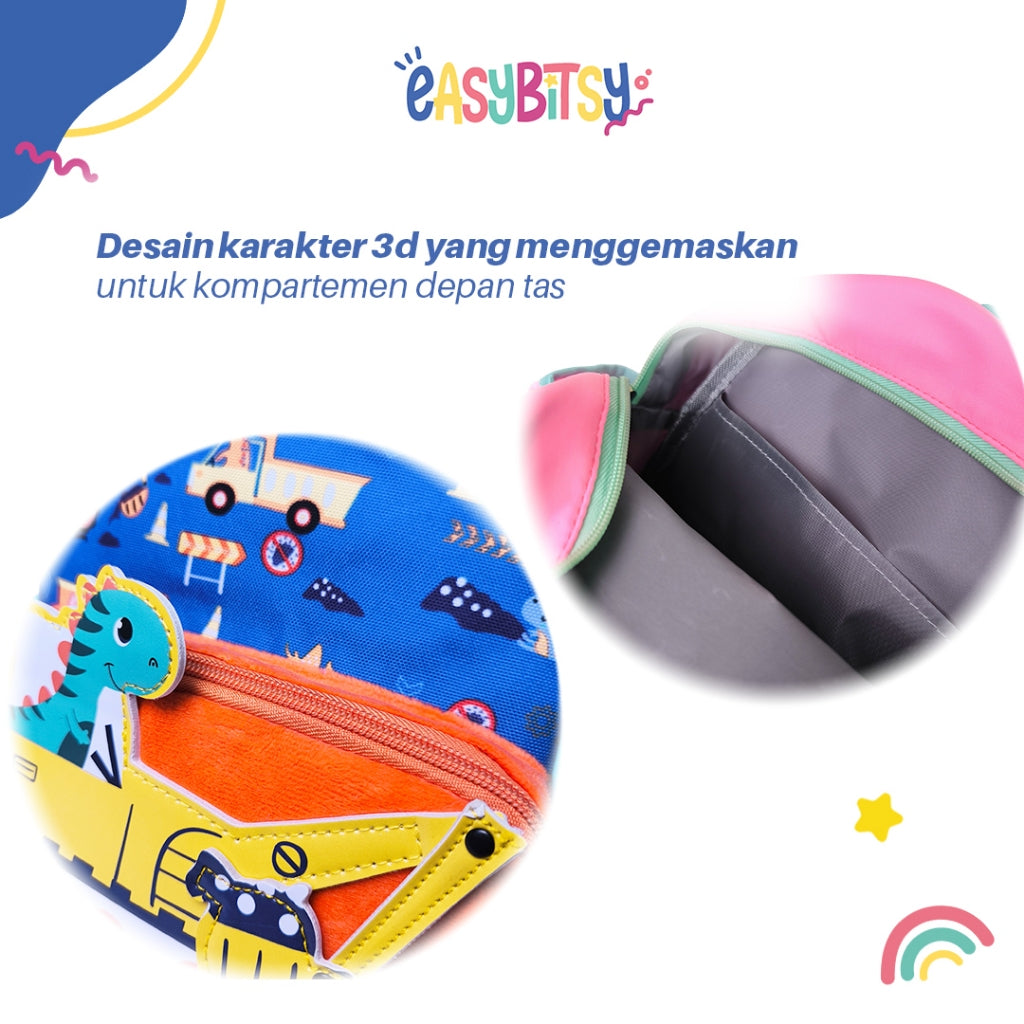 Easy Bitsy - Tas Ransel Anak Laki-laki Perempuan Backpack Sekolah PAUD TK - Flappie Tidak ada merek