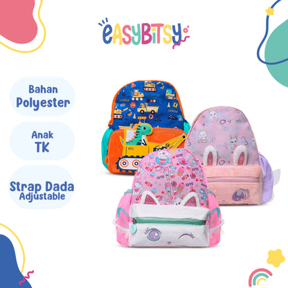 Easy Bitsy - Tas Ransel Anak Laki-laki Perempuan Backpack Sekolah PAUD TK - Flappie Tidak ada merek