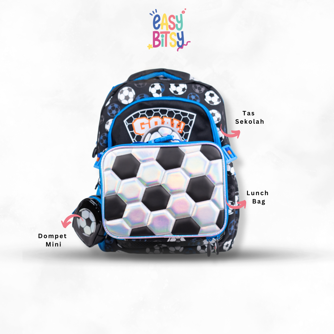 Easy Bitsy One Set Tas Sekolah Lunch Bag Dompet Mini Tidak ada merek